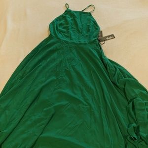 Emerald green maxi dress/gown